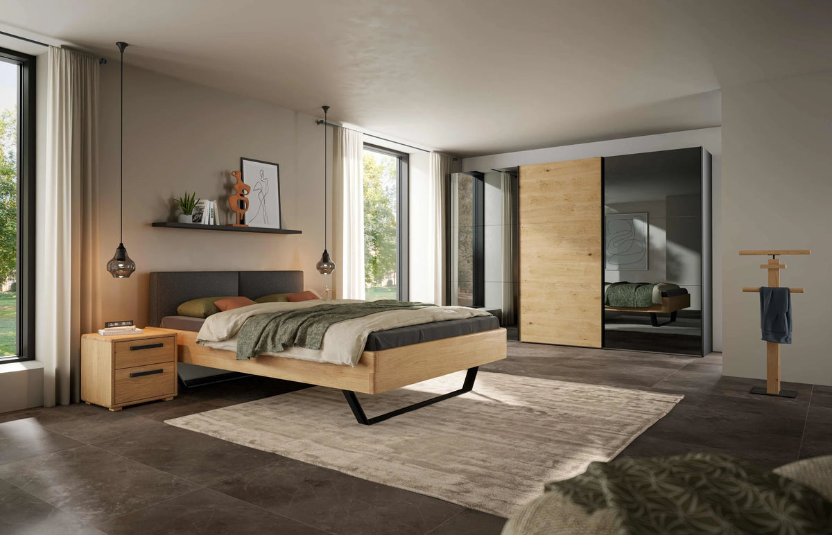 Cortona massief houten bed Oak Bianco Eiken Bianco sfeer