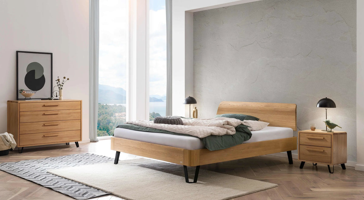 Este massief houten bed Oak Bianco Eiken Bianco sfeer