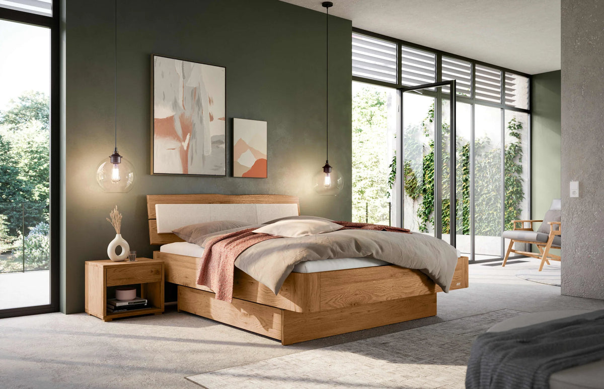 Nardo massief houten bed Oak Puro Wild Eiken Naturel sfeer