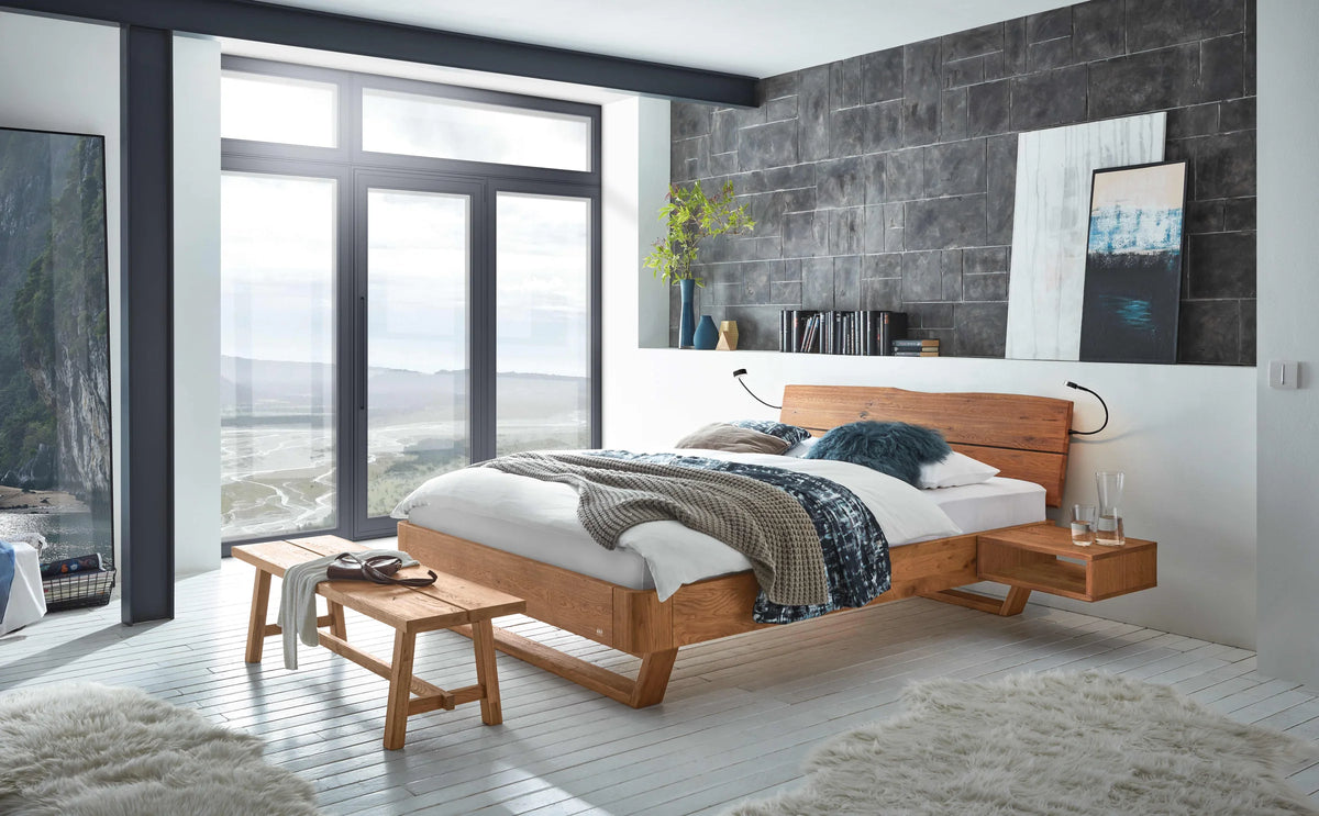 Nemi massief houten bed Oak Puro Wild Eiken Naturel sfeer