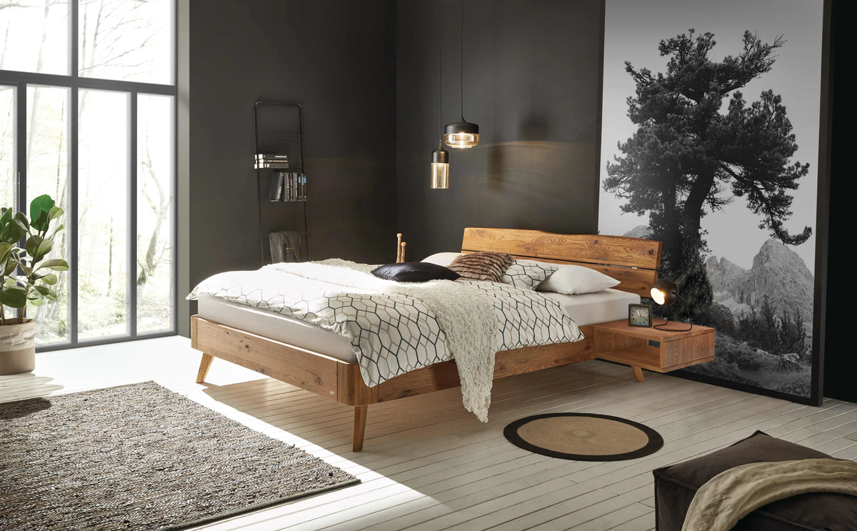 Noto massief houten bed Oak Puro Wild Eiken Naturel sfeer