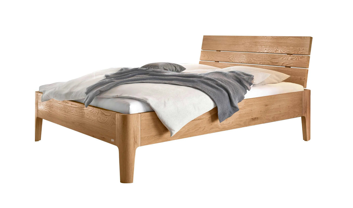 Pavia massief houten bed Oak Puro Wild Eiken Naturel vrijstaand