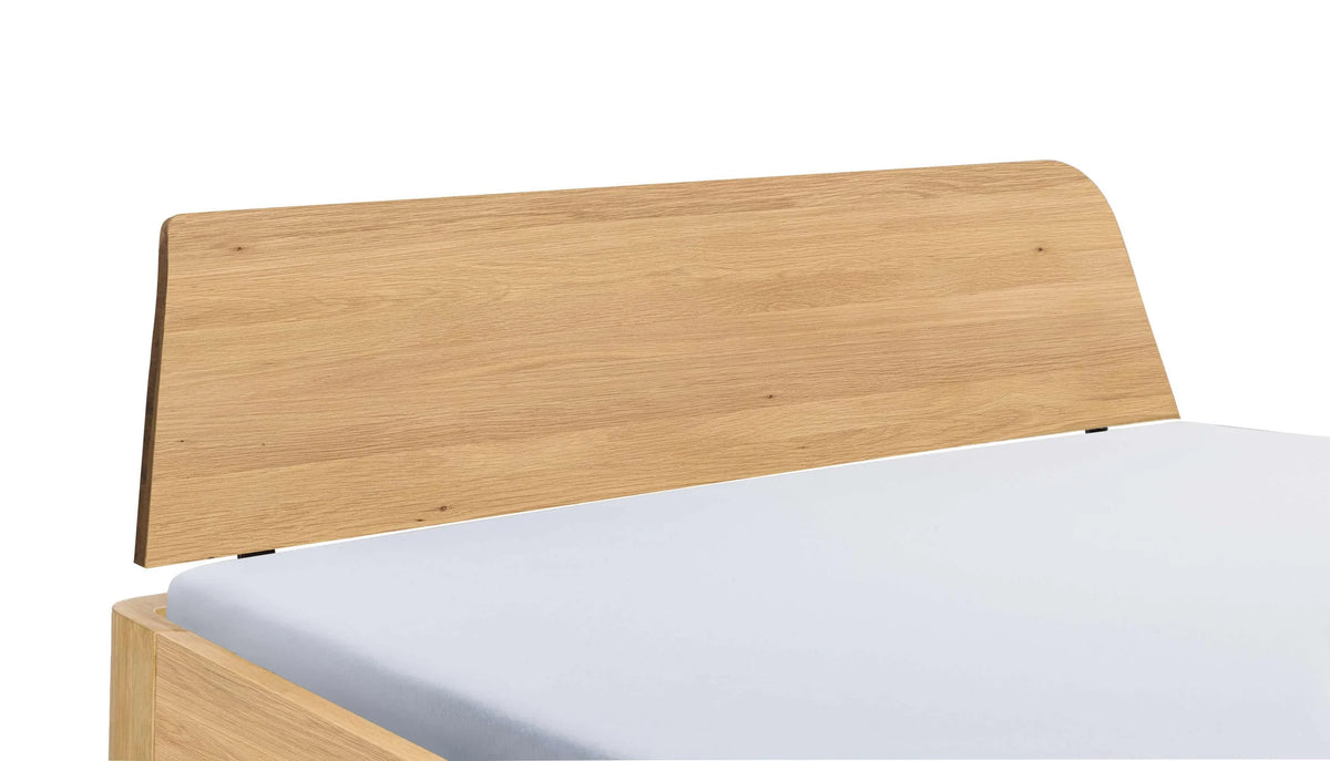 Cesena massief houten bed Oak Bianco Eiken Bianco detail hoofdbord