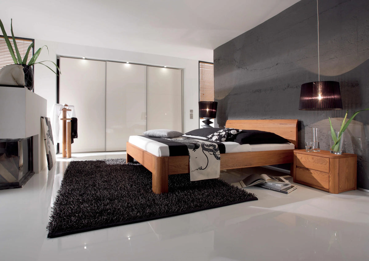 Lucca massief houten bed Oak-Line Eiken Cognac sfeer