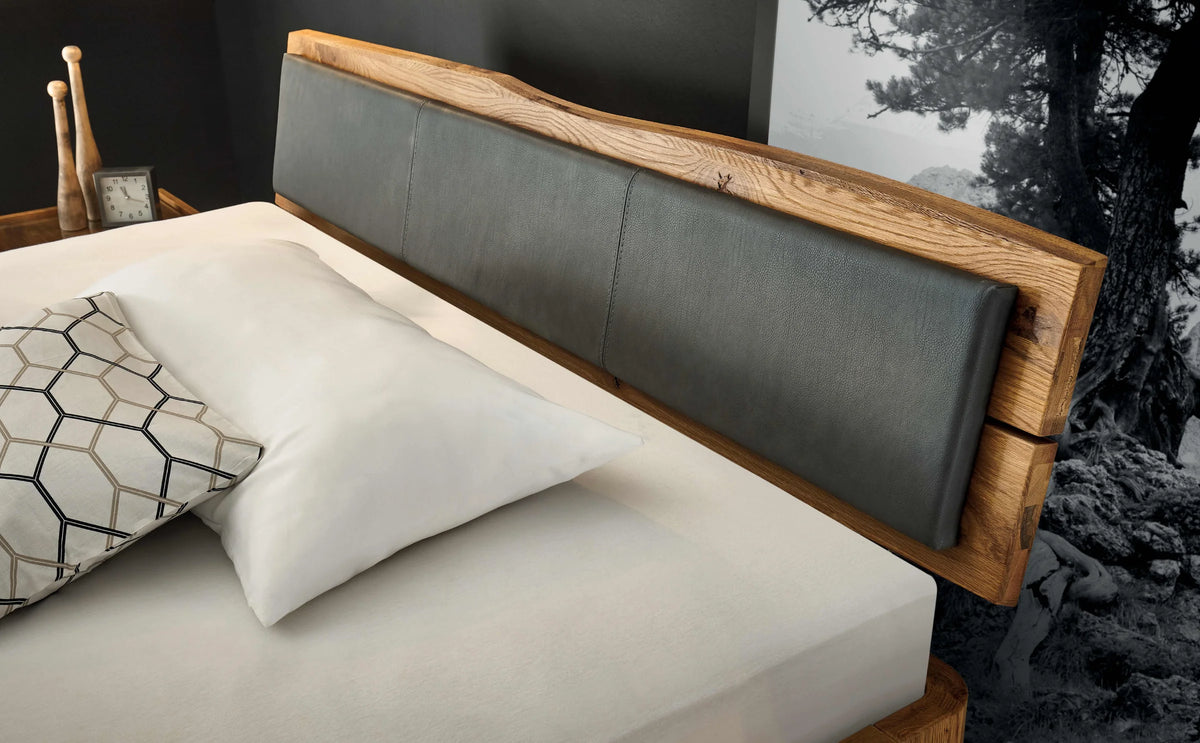 Nardo massief houten bed Oak Puro Wild Eiken Naturel detail hoofdbord