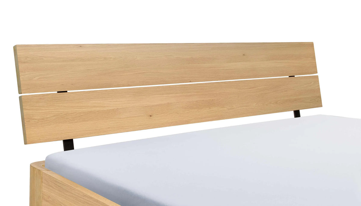 Bolzano massief houten bed Oak Bianco Eiken Bianco detail hoofdbord