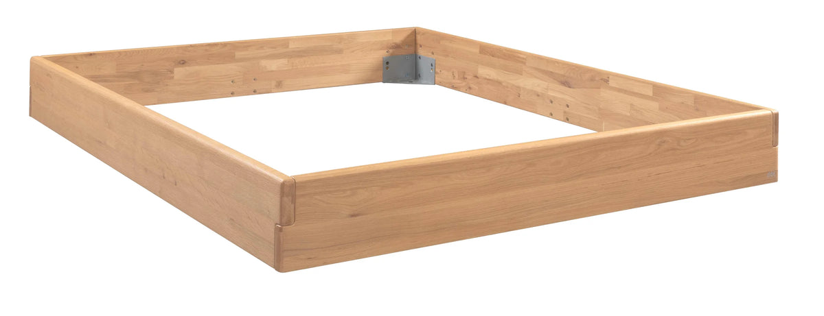 Livorno massief houten bed Oak Bianco Eiken Bianco ombouw