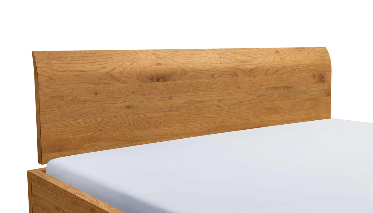 Lucca massief houten bed Oak Puro Wild Eiken Naturel detail hoofdbord