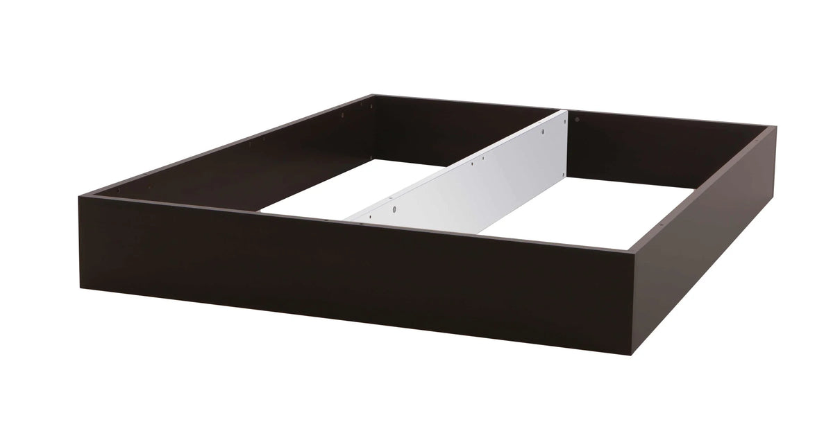 Rimini massief houten bed Oak Bianco zwart opbergbox