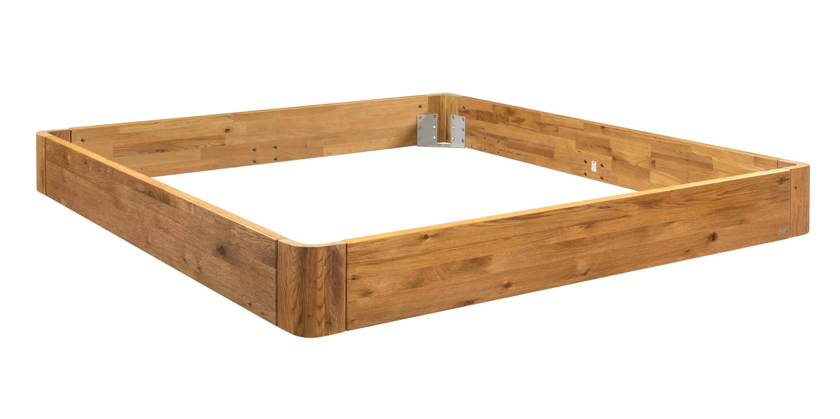Matera massief houten bed Oak Puro Wild Eiken Naturel ombouw