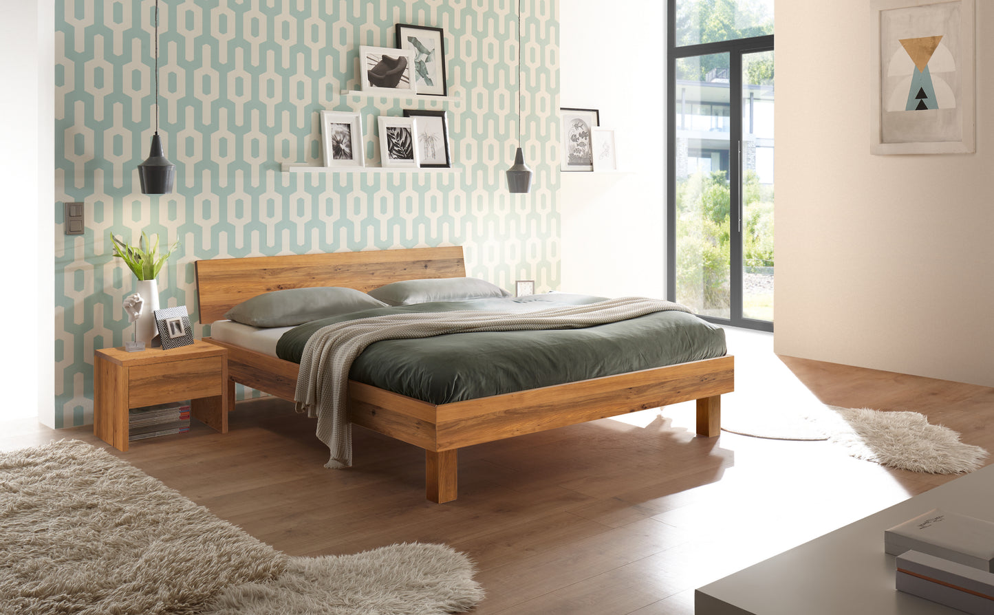 Tunca Wooden Bed Frame Different Types Of Wood Including Slatted Base