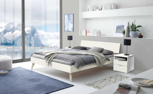 Ancona massief houten bed Wit Gelakt sfeer dowe