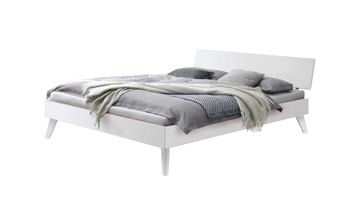 Ancona massief houten bed Wit Gelakt vrijstaand
