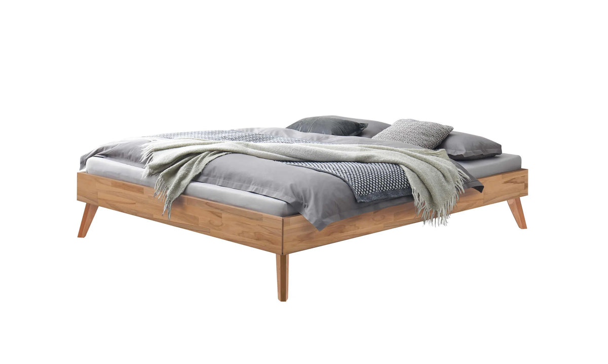 Calvari massief houten bed Beuken Naturel vrijstaand
