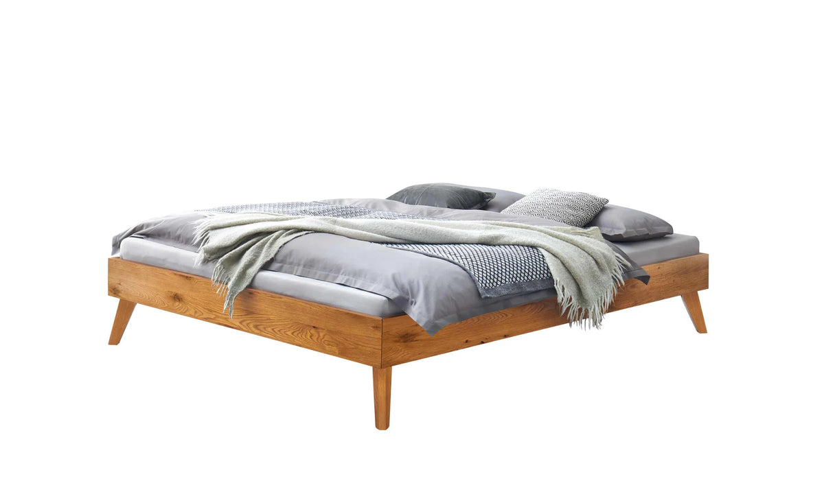 Calvari massief houten bed Eiken Naturel vrijstaand