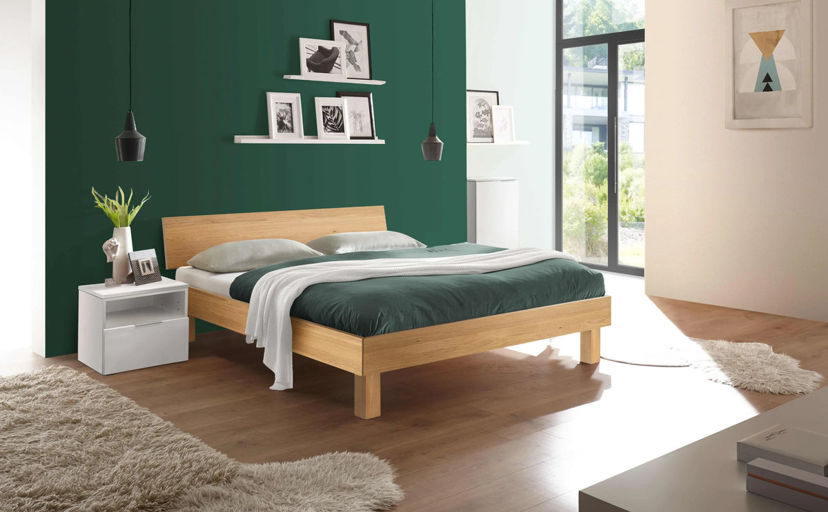 Forti massief houten bed Eiken Bianco sfeer onia unito wit