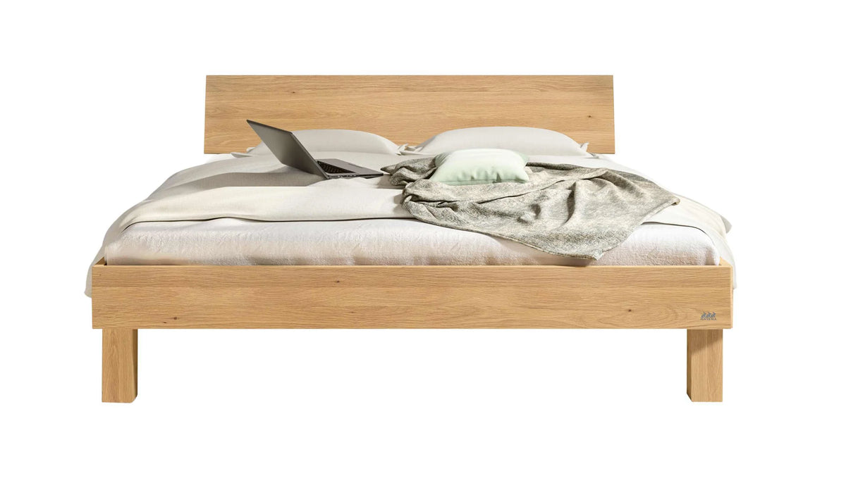 Forti massief houten bed Eiken Bianco vrijstaand