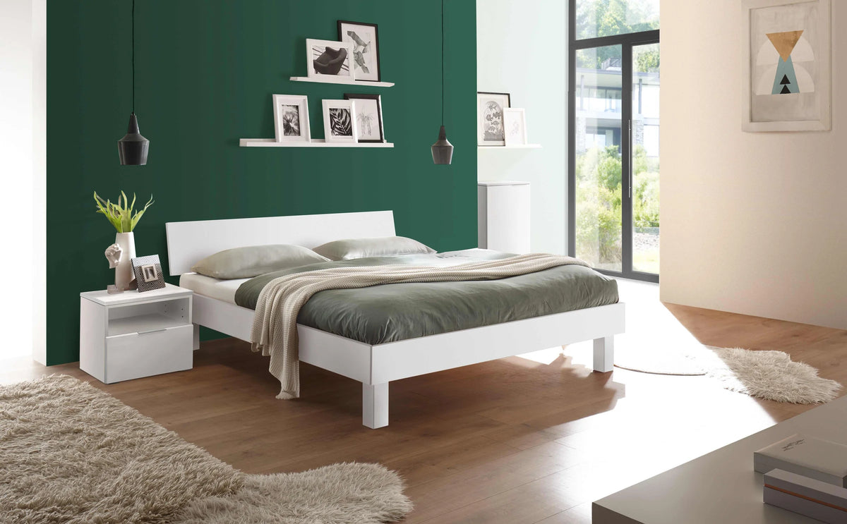 Forti massief houten bed Wit Gelakt sfeer onia unito wit