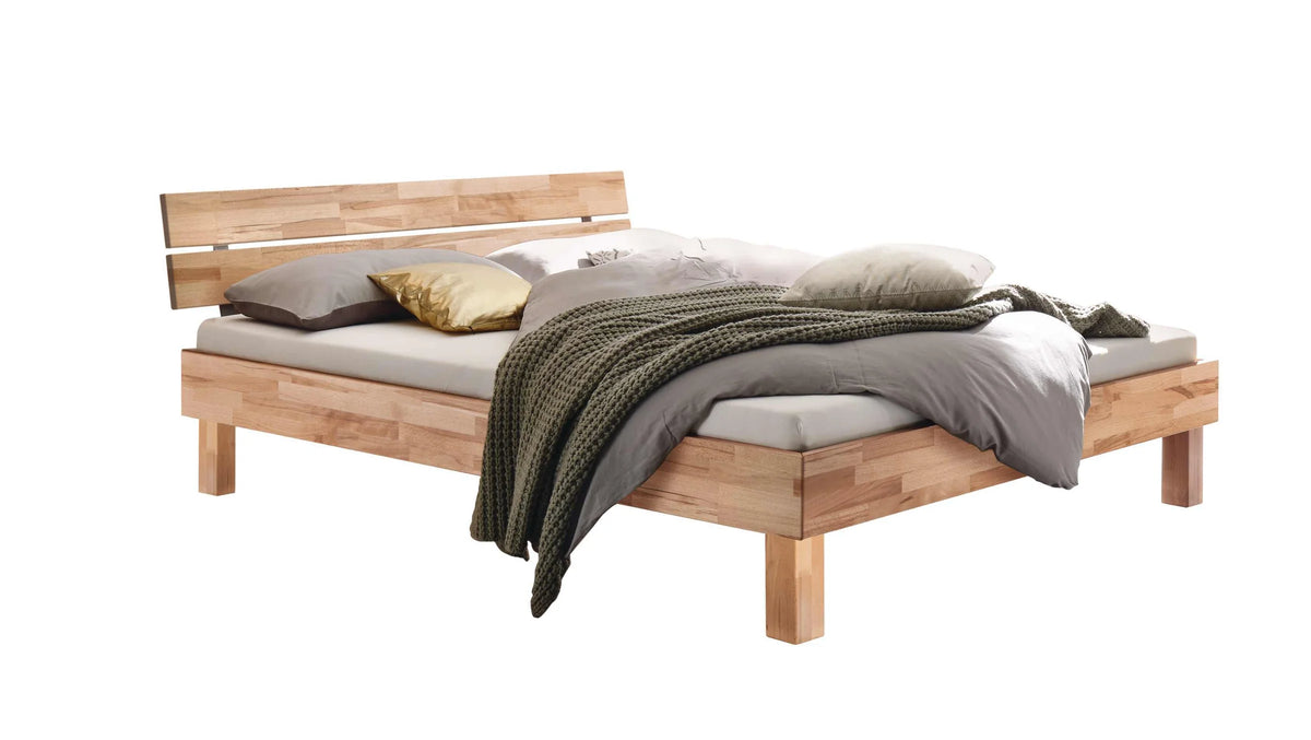 Prato massief houten bed Beuken Naturel vrijstaand