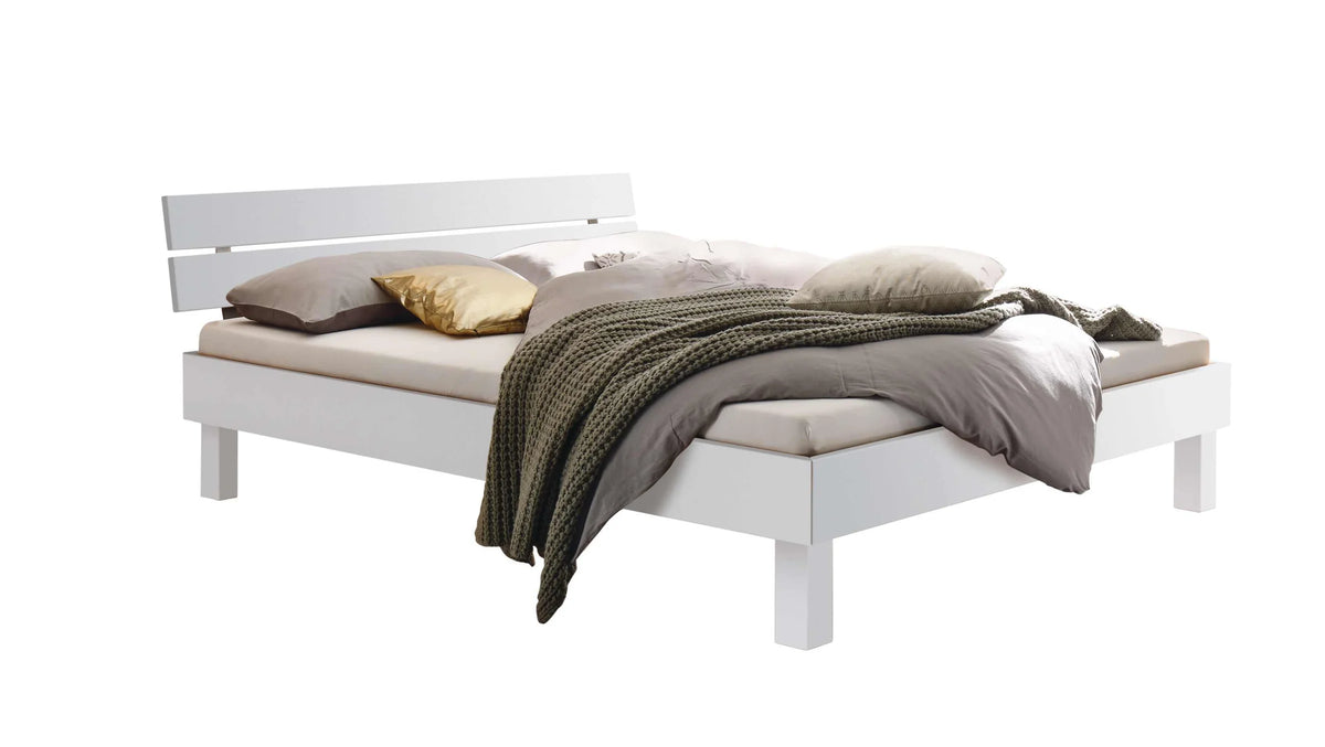 Prato massief houten bed Wit Gelakt vrijstaand