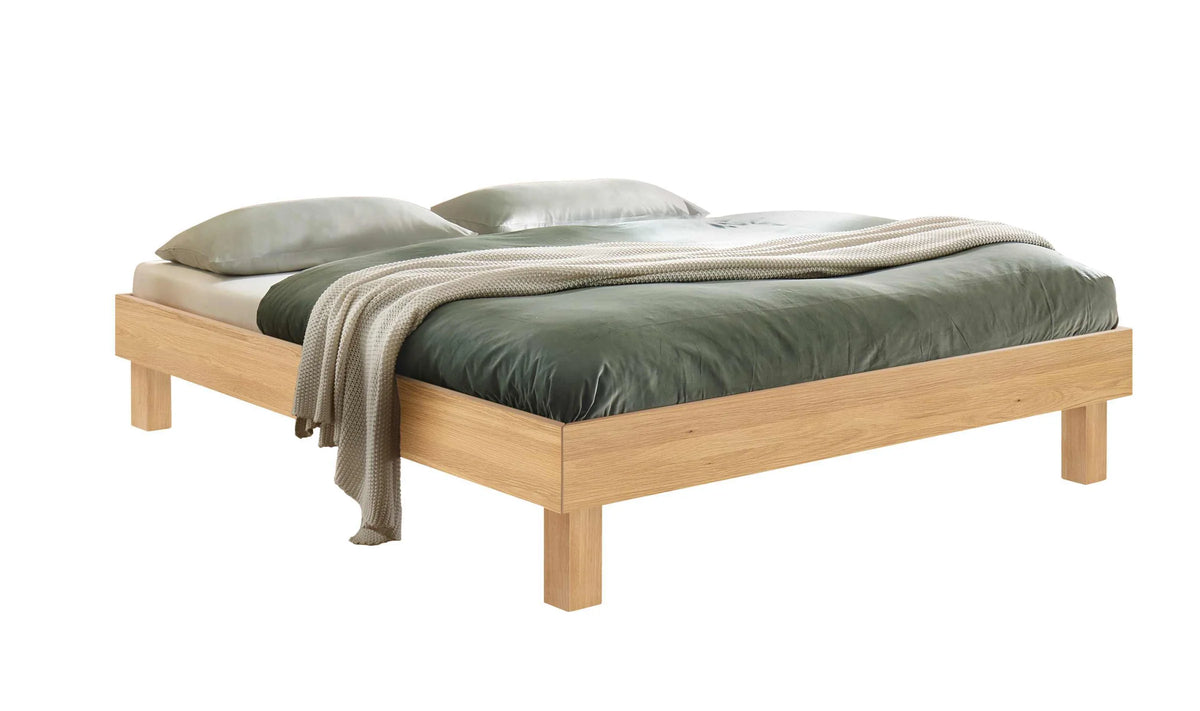 Rapallo massief houten bed Eiken Bianco vrijstaand